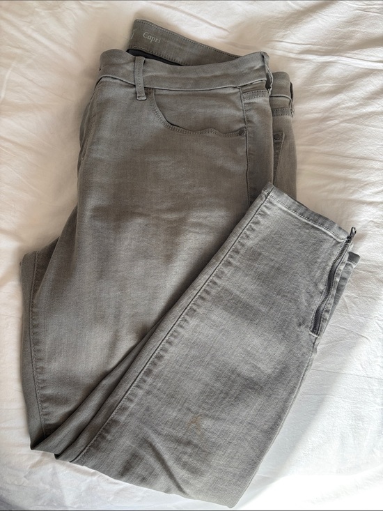 Apt. 9 Denim - Apt. 9 Women's Gray Cropped Skinny Jeans with Ankle Zips 14